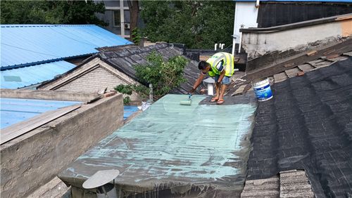 sbs卷材屋面漏水防水维修施工照片