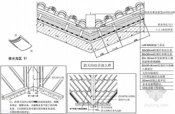 混凝土瓦屋面施工工艺及节点做法详图